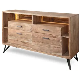 Wolf Möbel HUDSON Kommode 2 Türen/2 Schublade 4 Ablagen/Licht /soft-close WOLF MÖBEL