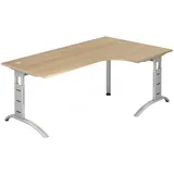 FARO 82 S - 200 x 120 Eiche/Silber höhenverstellbar - Braun