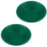 Relaxdays Goldwaschpfanne, 2er Set,