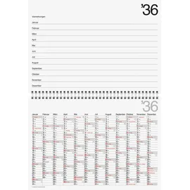 Brunnen Zehnjahres-Kalender 2027-2036 Silberfarben