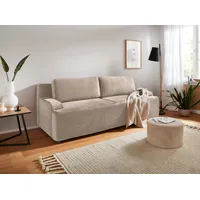 andas Schlafsofa »Halbschlaf«, mit Bettfunktion und Bettkasten beige