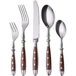 GRÄWE Tafelbesteck 30-tlg. 6 Personen braun, Serie NÜRNBERG, geschmiedet schwere Qualität