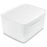 Aufbewahrungsbox 18,0 l perlweiß/grau 38,5 x 31,8 x 19,8 cm