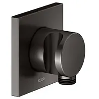 Keuco IXMO Schlauchanschluss 59592350002 titanschwarz gebürstet, mit Brausehalter, Rosette