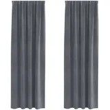 vidaXL Verdunkelungsvorhänge 2 pcs Hellgrau 140 x 260 cm