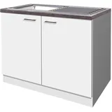 Flex-Well Spülenschrank Lucca 100 x 85 x 60 cm Weiß