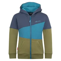 TROLLKIDS Sweatjacke Alesund in Khaki/ Blau | Gr.: 92