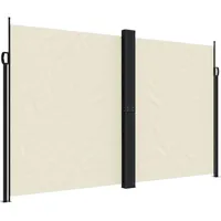 furnicato Seitenmarkise 200 x 600 cm Creme Polyester