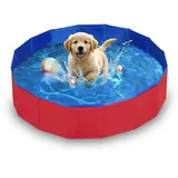 Taechalingo Hundepool Klein,50x8cm Hundepool Faltbar,Planschbecken Hund,Katzenpool,Robustes Planschbecken Pool,Swimmingpool Hundebadewanne Faltbarer für Hunde und Katzen