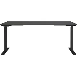 Germania Schreibtisch GERMANIA "Lemont", grau (graphit, schwarz, graphit), B:180cm H:72cm T:80cm, Tische, Schreibtisch, Elektrisch höhenverstellbarer Schreibtisch