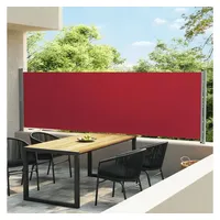 VidaXL Seitenmarkise Ausziehbar 140x600 cm Rot