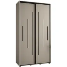 möbel kryspol Schwebetürenschrank Dakota 130 x 235,2 x 60 cm Schwarz