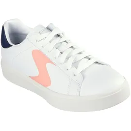 SKECHERS Eden Lx White Duraleather / Navy / Pink Trim 36