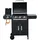 Outsunny Gasgrill Grillwagen 110 x 50 x 100 cm Schwarz 