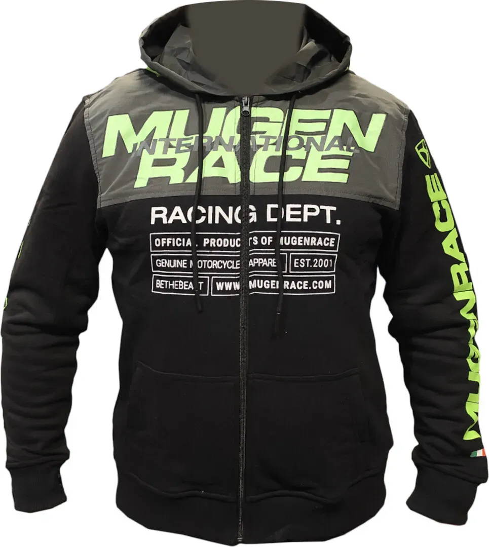 MUGENRACE Moon Zip Hoodie, schwarz-gelb, Größe XL für Männer
