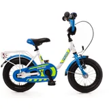 Bachtenkirch Polizei Kinderfahrrad 12 Zoll Fahrrad mit Rücktrittbremse ab 3 Jahre - Weiß