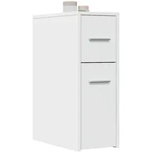vidaXL Badschrank Schmal mit Rollen Weiß