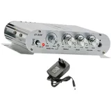 perfeclan Stereo-Verstärker, Audio-Leistungsverstärker, vielseitiger Mini-Digital-Audio-Effektor, Leistungsverstärker für Wohnmobile, Schulschlafzimmer, Silber