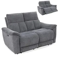 2-Sitzer-Sofa - anthrazit - Webstoff - elektrische Relaxfunktion Sofa Couch