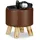 Relaxdays Hocker Kunstleder 0 x 0 x 0 cm Braun