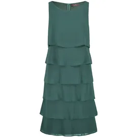 Vera Mont Cocktailkleid mit Volant Grün/Schwarz 42