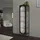ML-Design Vitrinenschrank 42 x 175 x 40 cm Schwarz