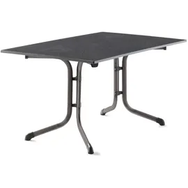 Sieger Boulevard-Klapptisch mit vivodur-Platte 140 x 90 x 73 cm eisengrau/schieferdekor anthrazit