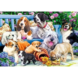 Trefl Puzzle Hunde im Garten (Puzzle), 1000 Puzzleteile
