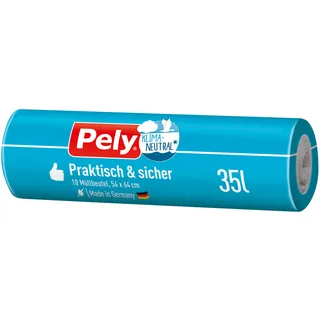 Pely Müllbeutel Praktisch und sicher klimaneutralisiert 35L 18 Stück