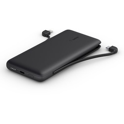 Belkin BOOST CHARGETM Powerbank,10.000 mAh 18W, mit Kabeln, schwarz
