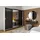 kier furniture Schiebetürenschrank 200 x 205 x 59 cm Schwarz/Weiß