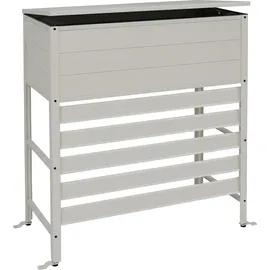 MCW Aluminium Verkleidung für Klimaanlage/Wärmetauscher P94 110x96x43cm Grau/Weiß