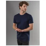 Trigema Herren Slim Fit T-Shirt aus DELUXE Baumwolle«, (1 tlg.), blau