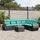 vidaXL 7-teiliges Gartensofa-Set mit Kissen, schwarzes Polyrattan - Schwarz