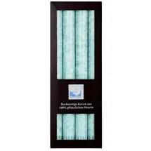 Kerzenfarm Hahn Stearin Stabkerze Set 4 St. eisblau