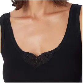SCHIESSER Unterhemd Cotton Essentials Schwarz 3XL