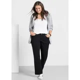 sheego Jerseyhose Bootcut-Hose schwarz 52