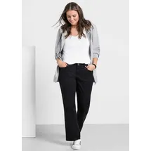 sheego Jerseyhose Bootcut-Hose schwarz 52