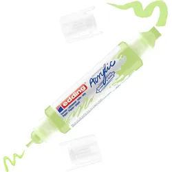 Acrylmarker Double Liner edding 5400 3D pastellgrün Packung mit 5 Stück