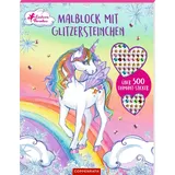 Coppenrath Verlag Einhorn-Malblock 300 St. Glitzersteinchen