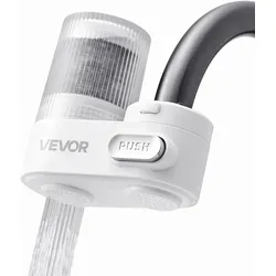 VEVOR Wasserhahn Wasserfilter Wasserreiniger mit 1 Filter Vertikal Weiß Küche