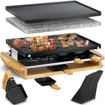 Kesser Raclette-Grill mit Naturgrillstein 8 Personen schwarz