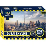webby Dubai Skyline Puzzle | 252 Teile | 43 x 29 cm fertige Größe | A-B-codierte Puzzle-Rückseite für einfaches Zusammensetzen | Verbessert Konzentration, Motorik und Problemlösung