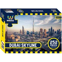 webby Dubai Skyline Puzzle | 252 Teile | 43 x 29 cm fertige Größe | A-B-codierte Puzzle-Rückseite für einfaches Zusammensetzen | Verbessert Konzentration, Motorik und Problemlösung