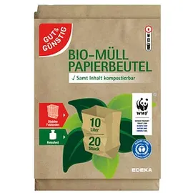 Gut&Günstig Biomüllbeutel 10,0 l braun, 20 St.