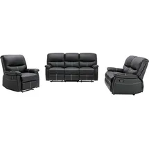 vente-unique Sessel Relax Kunstleder 75 x 112 x 87 cm Schwarz