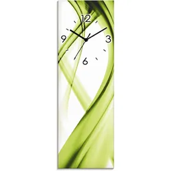 Wanduhr ARTLAND "Abstrakte Komposition", grün, B:20cm H:60cm T:1,8cm, Wanduhren, wahlweise mit Quarz- oder Funkuhrwerk, lautlos ohne Tickgeräusche