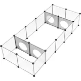 EUGAD Freigehege, Freigehege für Kaninchen, Welpenauslauf DIY transparent weiß