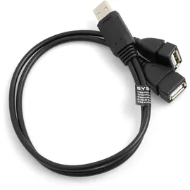 system-s Y- Kabel USB Typ A Stecker zu 2 x USB Typ A Buchse Y-Splitter Ladekabel Adapter