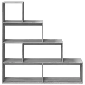 vidaXL Bücherregal 4 Stufen 143,5 x 29 x 143,5 cm Grau